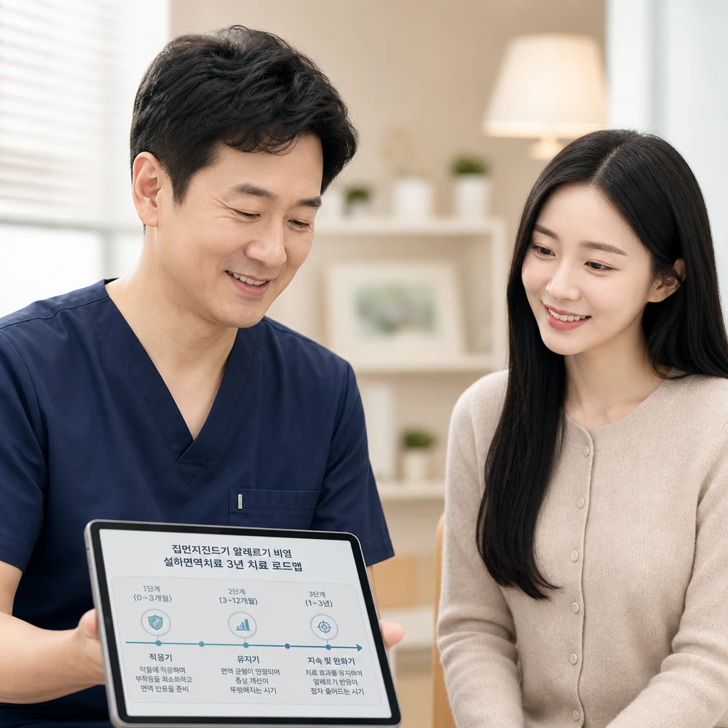 집먼지진드기 설하면역치료 설하면역치료, 복용 시작부터 중단까지
